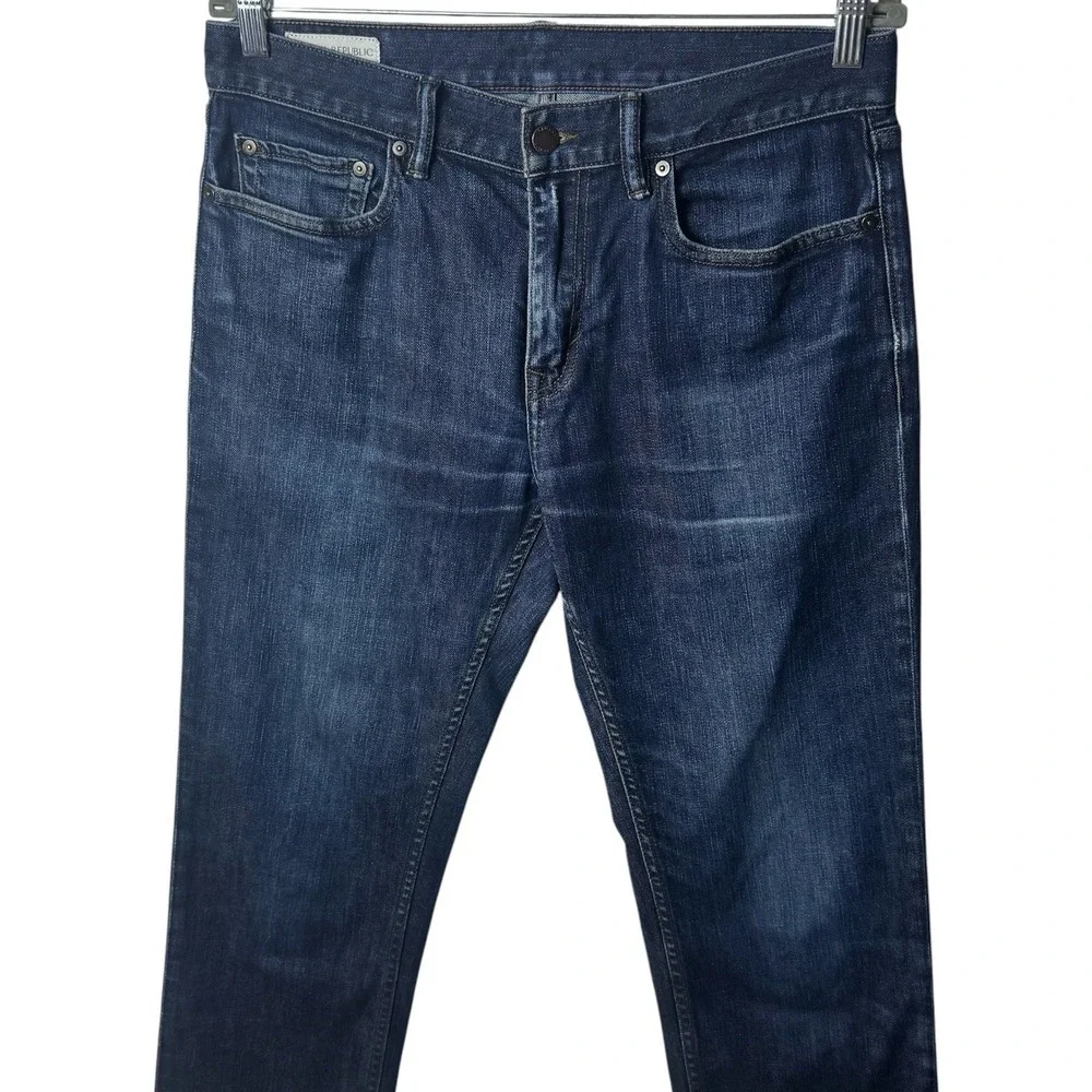 Banana Republic Slim Dark Blue Jeans Capsule‎ Comfort Preppy Chic Minimalist 33